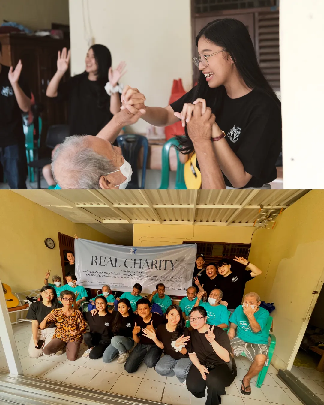 Members of the REAL community sharing with others at a charity event