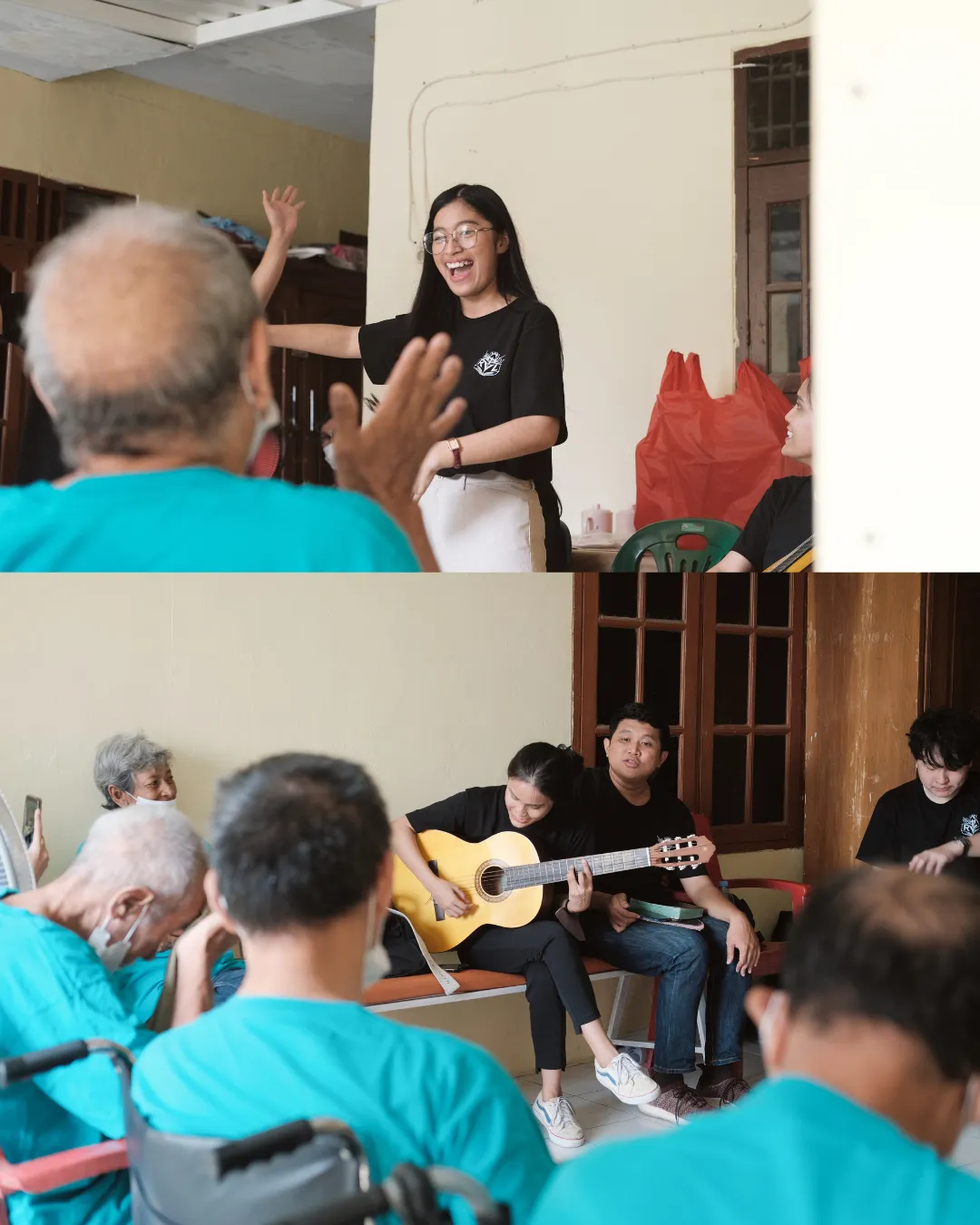Members of the REAL community sharing with others at a charity event